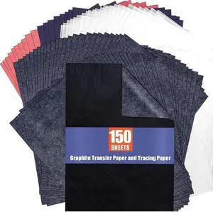 60pcs Carbon Paper for Tracing - 40pcs Transfer Tracing Paper, A4 | Use with Tracing Paper, Translucent Trace Paper for Drawing Patterns on Wood, Canvas, Fabric, Artist Lettering & Sketching 60pcs Carbon Paper for Tracing - 40pcs Transfer Tracing Paper, A4 | Use with Tracing Paper, Translucent Trace Paper for Drawing Patterns on Wood, Canvas, Fabric, Artist Lettering & Sketching