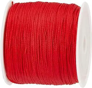 0.5mm Red Waxed Cord,116 Yards Round Waxed Polyester Cord Twine Thread Beading String Spool for Bracelet Necklace Rope Jewelry Making Braiding Macrame Chrismas Decor 0.5mm Red Waxed Cord,116 Yards Round Waxed Polyester Cord Twine Thread Beading String Spool for Bracelet Necklace Rope Jewelry Making Braiding Macrame Chrismas Decor