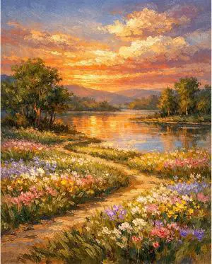 Sunset Paint by Numbers Kit for Adults Without Frame 16x20 in | Lake Landscape Adult Paint by Number Kits on Canvas, DIY Acrylic Painting, Stress Relief Craft Kits, Home Wall Decor Gift Sunset Paint by Numbers Kit for Adults Without Frame 16x20 in | Lake Landscape Adult Paint by Number Kits on Canvas, DIY Acrylic Painting, Stress Relief Craft Kits, Home Wall Decor Gift
