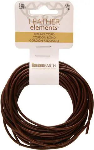 Leather Cord Brown 2mm Spool 5 Yards/4.5 Meters Indian Leather Thong Ideal for Braiding, Beading, Necklaces, Fine Lacing, Hair Accessories & DIY Jewelry Making Leather Cord Brown 2mm Spool 5 Yards/4.5 Meters Indian Leather Thong Ideal for Braiding, Beading, Necklaces, Fine Lacing, Hair Accessories & DIY Jewelry Making