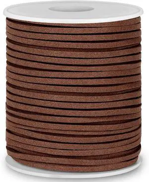 Flat Leather String Cord, Suede Ribbon for Jewelry Making, Leather Twine for Crafts, Thin Leather Shoe Laces for Boots, Faux Leather Strips for Bracelets, Necklaces (Dark Brown) Flat Leather String Cord, Suede Ribbon for Jewelry Making, Leather Twine for Crafts, Thin Leather Shoe Laces for Boots, Faux Leather Strips for Bracelets, Necklaces (Dark Brown)