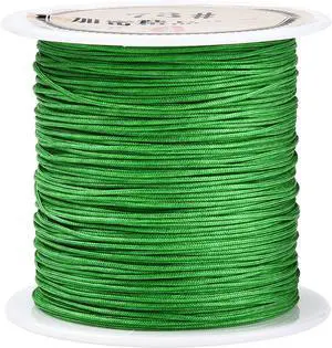 Nylon String for Bracelets, 0.6mm Nylon Cord Nylon Beading Thread 43 Yards Friendship Bracelet String Chinese Knotting Cord for Kumihimo Necklaces Tassels Jewelry Crafts (Lime Green) Nylon String for Bracelets, 0.6mm Nylon Cord Nylon Beading Thread 43 Yards Friendship Bracelet String Chinese Knotting Cord for Kumihimo Necklaces Tassels Jewelry Crafts (Lime Green)