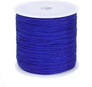 0.8mm 110Yards Nylon String Cord Braided Beading Thread for DIY Crafts Friendship Bracelets Pendant Chinese Lucky Knotting Macrame Necklaces,Jewelry Making (Royal Blue) 0.8mm 110Yards Nylon String Cord Braided Beading Thread for DIY Crafts Friendship Bracelets Pendant Chinese Lucky Knotting Macrame Necklaces,Jewelry Making (Royal Blue)