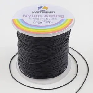 0.8mm Nylon String, Strong Bracelet String, Durable Nylon Cord for Jewelry Making, Bracelets, Beading, Necklaces, Rattail Braiding, Kumihimo, Wind Chimes, Blinds and Handicrafts 0.8mm Nylon String, Strong Bracelet String, Durable Nylon Cord for Jewelry Making, Bracelets, Beading, Necklaces, Rattail Braiding, Kumihimo, Wind Chimes, Blinds and Handicrafts