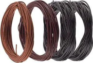 4 Colors 21.87 Yards 1MM Cowhide Leather String Lace Cord for Jewelry Making Round Thin Genuine Real Leather Cording Rope Braiding Strip Thread for Crafting Necklace Bracelets Wraps Beading 4 Colors 21.87 Yards 1MM Cowhide Leather String Lace Cord for Jewelry Making Round Thin Genuine Real Leather Cording Rope Braiding Strip Thread for Crafting Necklace Bracelets Wraps Beading