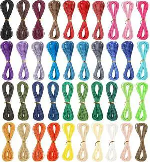 400m 40 Colors 1mm Waxed Polyester Cord Bracelet Cord Wax Coated String for Bracelets Waxed Thread for Jewelry Making Waxed String for Bracelet Making 10m for Each Color 400m 40 Colors 1mm Waxed Polyester Cord Bracelet Cord Wax Coated String for Bracelets Waxed Thread for Jewelry Making Waxed String for Bracelet Making 10m for Each Color