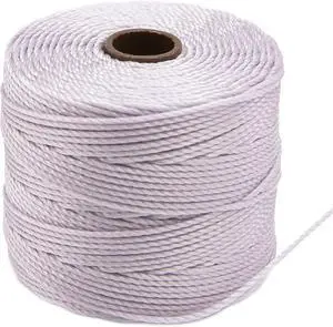 S-Lon Bead Cord .5 mm Twisted Nylon Cord for Stringing, Lavender Color, TEX210, 77 Yard Spool S-Lon Bead Cord .5 mm Twisted Nylon Cord for Stringing, Lavender Color, TEX210, 77 Yard Spool