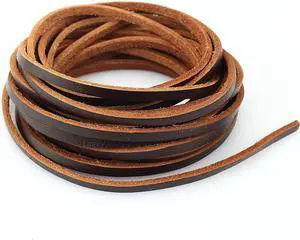 Heavy Duty Strong 4 mm Genuine Leather Cord Braiding String for Jewelry Making Craft DIY Assorted Color Dark Brown 5 Meters (5+ Yards) Heavy Duty Strong 4 mm Genuine Leather Cord Braiding String for Jewelry Making Craft DIY Assorted Color Dark Brown 5 Meters (5+ Yards)
