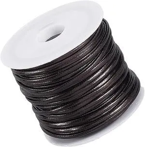 10.94 Yard 2MM Fold Over PU Leather Cord Flat Dark Brown Double Sided Leather Strip Thin Strap Cording Lace Rope Braiding Strip Thread for Jewelry Making Crafts Bracelet DIY Projects 10.94 Yard 2MM Fold Over PU Leather Cord Flat Dark Brown Double Sided Leather Strip Thin Strap Cording Lace Rope Braiding Strip Thread for Jewelry Making Crafts Bracelet DIY Projects