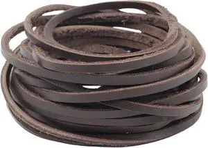 Toprank Leather Flat Full Grain Genuine Leather Cord & Strip for Bracelets, Necklaces, Beading & DIY Jewelry Crafts (Dark Brown, 3mm-5yard) Toprank Leather Flat Full Grain Genuine Leather Cord & Strip for Bracelets, Necklaces, Beading & DIY Jewelry Crafts (Dark Brown, 3mm-5yard)