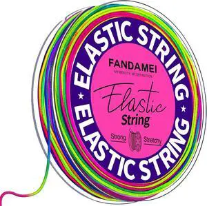 FANDAMEI 1mm Elastic String for Bracelets, Elastic Bracelets Beading Cord Stretchy Rainbow, Stretch Bead Cord for Jewelry Making, Sturdy Thread for Bracelet Necklace Crafts Christmas DIY Colorful FANDAMEI 1mm Elastic String for Bracelets, Elastic Bracelets Beading Cord Stretchy Rainbow, Stretch Bead Cord for Jewelry Making, Sturdy Thread for Bracelet Necklace Crafts Christmas DIY Colorful