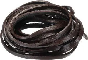 3.3 Yards 4mm Flat Leather Cord, Leather Lacing Strips for DIY Crafts Coffee 3.3 Yards 4mm Flat Leather Cord, Leather Lacing Strips for DIY Crafts Coffee