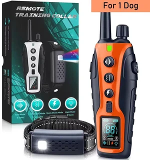 Three modes of dog training collar/3300 foot remote control/suitable for all dogs/waterproof/with LED lights Three modes of dog training collar/3300 foot remote control/suitable for all dogs/waterproof/with LED lights