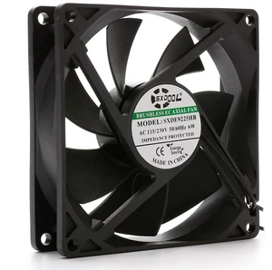 SXDOOL SXDE9225HB EC Axial Cooling Fan, 92 x 92 x 25 mm, 115/230V AC, Dual Ball Bearing SXDOOL SXDE9225HB EC Axial Cooling Fan, 92 x 92 x 25 mm, 115/230V AC, Dual Ball Bearing