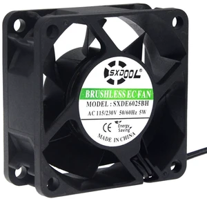 SXDOOL SXDE6025BH EC Axial Cooling Fan 60 x 60 x 25 mm 115/230V AC Dual Ball Bearing SXDOOL SXDE6025BH EC Axial Cooling Fan 60 x 60 x 25 mm 115/230V AC Dual Ball Bearing