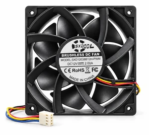 SXDOOL SXD12038B12H-PWM Industrial Cooling Fan 120x120x38mm 12V DC 2.00A Dual Ball Bearing PWM FG SXDOOL SXD12038B12H-PWM Industrial Cooling Fan 120x120x38mm 12V DC 2.00A Dual Ball Bearing PWM FG
