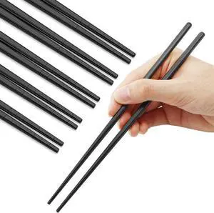 Stainless Steel Chopsticks, 5 Pairs, Black Stainless Steel Chopsticks, 5 Pairs, Black