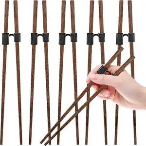 LYART 5 Pairs Reusable Training Chopsticks Beginners for Kids Adults Learners, Japanese Wooden Chopsticks Trainers Set, Dishwasher Safe, L8.86Inch (4.Wenge) LYART 5 Pairs Reusable Training Chopsticks Beginners for Kids Adults Learners, Japanese Wooden Chopsticks Trainers Set, Dishwasher Safe, L8.86Inch (4.Wenge)