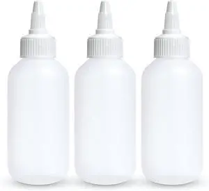BRIGHTFROM Condiment Squeeze Bottles - 4 OZ Squirt Empty Bottles, Twist Top Cap, Leak Proof - Great for Ketchup, Mustard, Syrup, Sauces, Dressing, Oil, Arts and Crafts, BPA-FREE Plastic - 3 PACK BRIGHTFROM Condiment Squeeze Bottles - 4 OZ Squirt Empty Bottles, Twist Top Cap, Leak Proof - Great for Ketchup, Mustard, Syrup, Sauces, Dressing, Oil, Arts and Crafts, BPA-FREE Plastic - 3 PACK