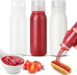 Condiment Porous Squeeze Bottles for Sauces, Salad Dressing, Ketchup 3-Pack 14 oz, Syrup Dispenser, Great for BBQ Sauce, Oil, Food-Grade PE Material Condiment Porous Squeeze Bottles for Sauces, Salad Dressing, Ketchup 3-Pack 14 oz, Syrup Dispenser, Great for BBQ Sauce, Oil, Food-Grade PE Material