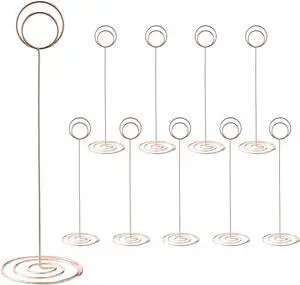 Table Number Holders, 10PCS Place Card Holder, Photo Holder (8.7"Rose Gold) Table Number Holders, 10PCS Place Card Holder, Photo Holder (8.7"Rose Gold)
