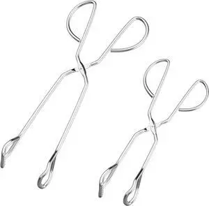 HINMAY Stainless Steel Kitchen Scissor Tongs Set, 2-Piece (10/13 Inch) HINMAY Stainless Steel Kitchen Scissor Tongs Set, 2-Piece (10/13 Inch)