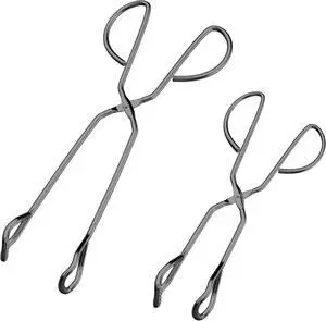HINMAY 10" 13" Stainless Steel Kitchen Scissor Tongs, Set of 2 HINMAY 10" 13" Stainless Steel Kitchen Scissor Tongs, Set of 2