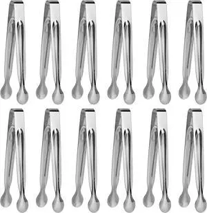 Small Serving Tongs,Ice Tongs,Sugar Tongs,Kitchen Tiny Tongs for Appetizers,12 PCS(6 Inch) Small Serving Tongs,Ice Tongs,Sugar Tongs,Kitchen Tiny Tongs for Appetizers,12 PCS(6 Inch)