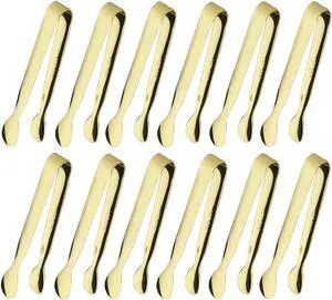 12PCS Ice Tongs Mini Sugar Tong 4.25Inch Stainless Steel Small Serving Tongs, Small Kitchen Tongs for Appetizers,Tea Party, Coffee Bar, Desserts (Gold 12pcs) 12PCS Ice Tongs Mini Sugar Tong 4.25Inch Stainless Steel Small Serving Tongs, Small Kitchen Tongs for Appetizers,Tea Party, Coffee Bar, Desserts (Gold 12pcs)