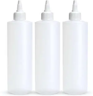 BRIGHTFROM Condiment Squeeze Bottles, 8 OZ Empty Squirt Bottle with Twist Top Cap, Leak Proof - Great for Ketchup, Mustard, Syrup, Sauces, Dressing, Oil, Arts and Crafts, BPA FREE Plastic - 3 PACK BRIGHTFROM Condiment Squeeze Bottles, 8 OZ Empty Squirt Bottle with Twist Top Cap, Leak Proof - Great for Ketchup, Mustard, Syrup, Sauces, Dressing, Oil, Arts and Crafts, BPA FREE Plastic - 3 PACK