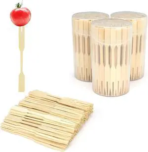 3 Packs Mini Bamboo Forks 3.5 inch, Small Forks for Appetizers, Cocktail Forks Fruit Forks, Toothpicks for Appetizer, Disposable Wooden/Wood Food Picks for Charcuterie Board Accessories. 330 PCS 3 Packs Mini Bamboo Forks 3.5 inch, Small Forks for Appetizers, Cocktail Forks Fruit Forks, Toothpicks for Appetizer, Disposable Wooden/Wood Food Picks for Charcuterie Board Accessories. 330 PCS