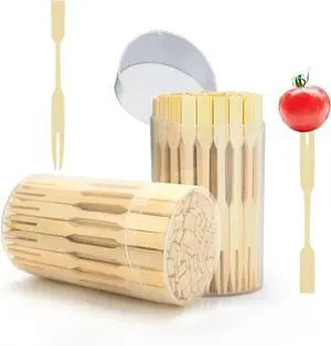 2 Packs Mini Bamboo Forks 3.5 inch, Small Forks for Appetizers, Cocktail Forks Fruit Forks, Toothpicks for Appetizer, Disposable Wooden/Wood Food Picks for Charcuterie Board Accessories. 220 PCS 2 Packs Mini Bamboo Forks 3.5 inch, Small Forks for Appetizers, Cocktail Forks Fruit Forks, Toothpicks for Appetizer, Disposable Wooden/Wood Food Picks for Charcuterie Board Accessories. 220 PCS