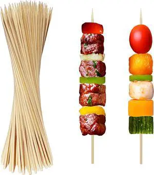 Bamboo Skewers 8 Inch Wooden Skewers Sticks for Fruit, Kabob, BBQ, Grilling, Yakitori. More Size Choices 10"/12", 100 PCS (8inch X 3mm) Bamboo Skewers 8 Inch Wooden Skewers Sticks for Fruit, Kabob, BBQ, Grilling, Yakitori. More Size Choices 10"/12", 100 PCS (8inch X 3mm)