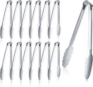 12 Pack Buffet Tongs Serving Tongs Stainless steel Kitchen Tongs 7inch 12 Pack Buffet Tongs Serving Tongs Stainless steel Kitchen Tongs 7inch
