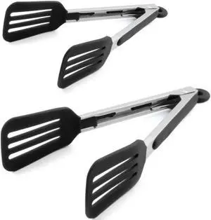 Cooking Tongs 9" and 12" Stainless Steel Kitchen Silicone Serving Tongs Cooking Tongs 9" and 12" Stainless Steel Kitchen Silicone Serving Tongs