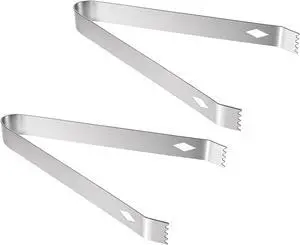 2 Pack Small Metal Tongs, 6 Inch Stainless Steel Restaurant Grade Serving Tongs with Teeth for Serving Food Salad Sugar Coffee Ice 2 Pack Small Metal Tongs, 6 Inch Stainless Steel Restaurant Grade Serving Tongs with Teeth for Serving Food Salad Sugar Coffee Ice