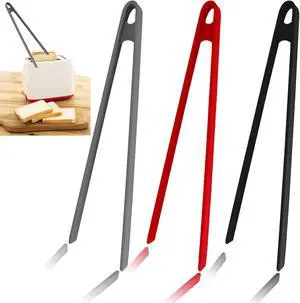 3PCS Silicone Toast Tongs, Trivet Tongs for Cooking, 11.8Inch Silicone Kitchen Tong with Anti-slip Design, Long BBQ Grilling Tong for Toaster, Pan Fried Steak, Barbecue and Salad by Sunenlyst 3PCS Silicone Toast Tongs, Trivet Tongs for Cooking, 11.8Inch Silicone Kitchen Tong with Anti-slip Design, Long BBQ Grilling Tong for Toaster, Pan Fried Steak, Barbecue and Salad by Sunenlyst