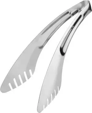 9-Inch Salad Serving Tongs, 18/8 Stainless Steel Kitchen Cooking Tongs for Pasta Noodles BBQ Buffet | Dishwasher Safe | 9-Inch Salad Serving Tongs, 18/8 Stainless Steel Kitchen Cooking Tongs for Pasta Noodles BBQ Buffet | Dishwasher Safe |
