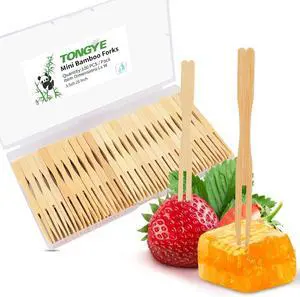 Cocktail Forks Appetizer Forks Mini Charcuterie Fork, Toothpick Forks, 3.5" Small Bamboo Fork Tiny Wooden Forks, Little Fruit Food Picks Disposable (100 PCS) Cocktail Forks Appetizer Forks Mini Charcuterie Fork, Toothpick Forks, 3.5" Small Bamboo Fork Tiny Wooden Forks, Little Fruit Food Picks Disposable (100 PCS)