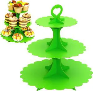 3-Tier Green Cupcake Stand 2-Pack, Premium Matte Finish, Easy 60-Second Assembly Heart Handle Design Dessert Tower for Christmas Thanksgiving Easter Graduation Wedding 3-Tier Green Cupcake Stand 2-Pack, Premium Matte Finish, Easy 60-Second Assembly Heart Handle Design Dessert Tower for Christmas Thanksgiving Easter Graduation Wedding