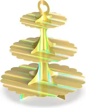 3-Tier Cupcake Stand,Rainbow Gold Cupcake Tower,Tiered Cardboard Dessert Cake Holder Decoration for Birthday Party Weddings Baby Showers (1 Pack) 3-Tier Cupcake Stand,Rainbow Gold Cupcake Tower,Tiered Cardboard Dessert Cake Holder Decoration for Birthday Party Weddings Baby Showers (1 Pack)
