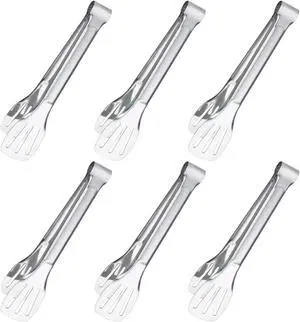 6PCS Serving Tongs, 7Inch Buffet Tongs, Stainless Steel Food Tong Small Serving Utensils for Cooking, Entertaining, Salad, Barbecue, Buffet, Toast and Steak by Sunenlyst 6PCS Serving Tongs, 7Inch Buffet Tongs, Stainless Steel Food Tong Small Serving Utensils for Cooking, Entertaining, Salad, Barbecue, Buffet, Toast and Steak by Sunenlyst