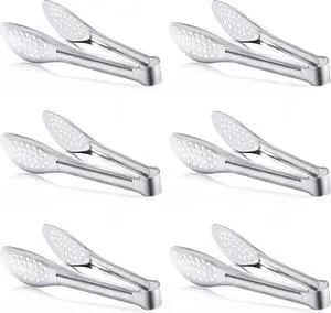 6 Pack Buffet Tongs,Stainless Steel Serving Tongs Serving Utensils 7Inch 6 Pack Buffet Tongs,Stainless Steel Serving Tongs Serving Utensils 7Inch