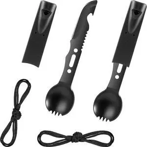 Mudder 2 Packs Camping Spork Stainless Steel Backpacking Mudder 2 Packs Camping Spork Stainless Steel Backpacking