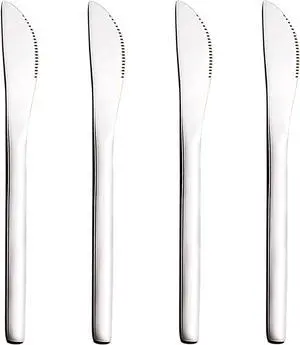 VANRA 5.8in 4-Piece Dessert Knives Set Stainless Steel Kids Dinner Knife Appetizer Fruit Snack Serving Knives Small Flatware Set VANRA 5.8in 4-Piece Dessert Knives Set Stainless Steel Kids Dinner Knife Appetizer Fruit Snack Serving Knives Small Flatware Set
