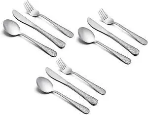 HaWare Stainless Steel Toddler Kids Silverware Flatware Set, 9-Piece HaWare Stainless Steel Toddler Kids Silverware Flatware Set, 9-Piece