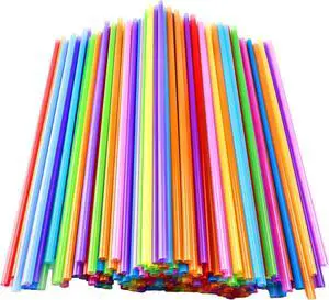 200pcs Colorful Plastic Long Straws Disposable Drinking Straws- 0.23'' diameter, 10.2" High - Assorted Colors 200pcs Colorful Plastic Long Straws Disposable Drinking Straws- 0.23'' diameter, 10.2" High - Assorted Colors