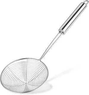 Steel Spider Strainer Skimmer Ladle - Wire Strainer Pasta Skimmer for Kitchen Cooking and Frying Steel Spider Strainer Skimmer Ladle - Wire Strainer Pasta Skimmer for Kitchen Cooking and Frying