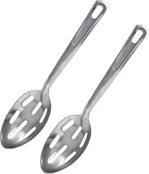2 Pack Kitchen Slotted Spoon Stainless Steel, Stiring Large Spoons, 13 Inch Metal Slotted Spoon, Cooking Serving with Holes 2 Pack Kitchen Slotted Spoon Stainless Steel, Stiring Large Spoons, 13 Inch Metal Slotted Spoon, Cooking Serving with Holes