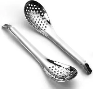 Stainless Steel Slotted Spoons Set of 2, Small Caviar Spoons for Egg Separator, Spherification & Molecular Gastronomy, Fine Mesh Skimmer Stainless Steel Slotted Spoons Set of 2, Small Caviar Spoons for Egg Separator, Spherification & Molecular Gastronomy, Fine Mesh Skimmer
